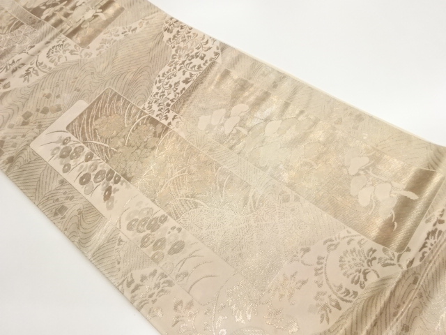 JAPANESE FUKURO OBI / FLORAL PLANTS